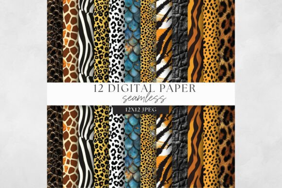 Download Safari Animal Seamless Digital Paper - Safari Collection