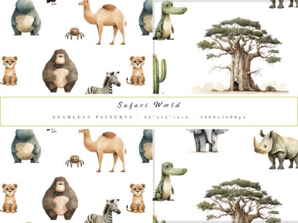 Download Safari Animals Digital Paper Set - Safari Collection