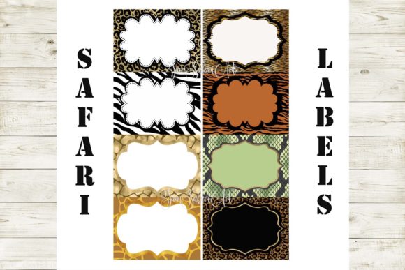 Download 8 Safari Animal Print Food Labels - Safari Collection