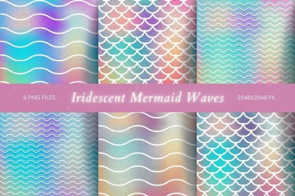 Download Iridescent Mermaid Waves - Premium Resources