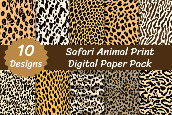 Download Safari Animal Print Digital Paper Pack - Safari Collection
