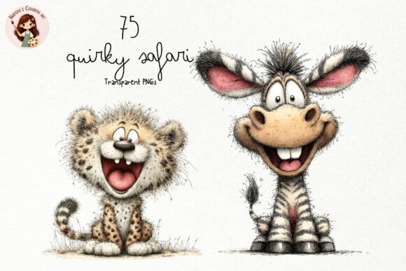 Download Quirky Safari Animals PNG Clipart - Safari Collection