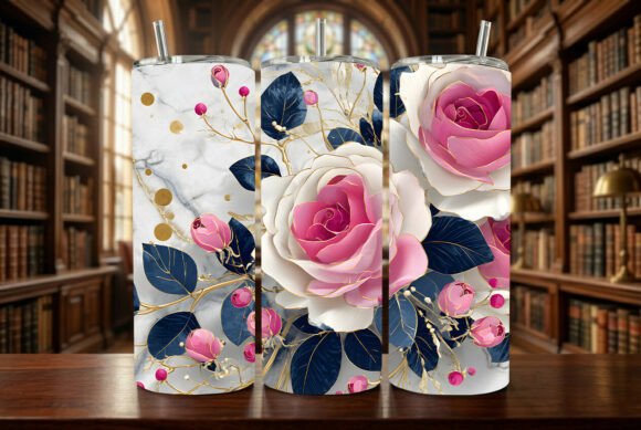 Download Pink Rose and Navy Blue Marble - Navy blue Collection