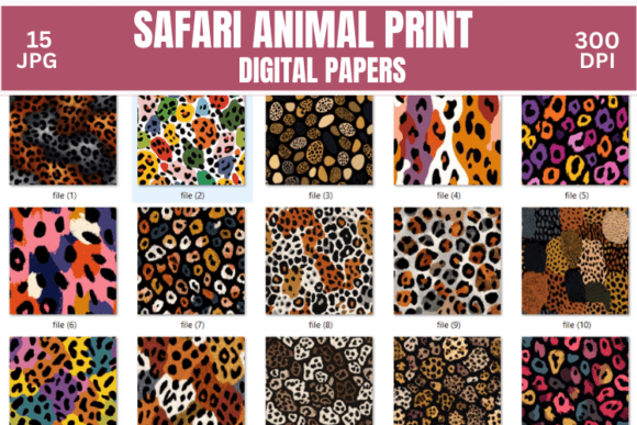 Download Safari Animal Print Digital Paper - Safari Collection