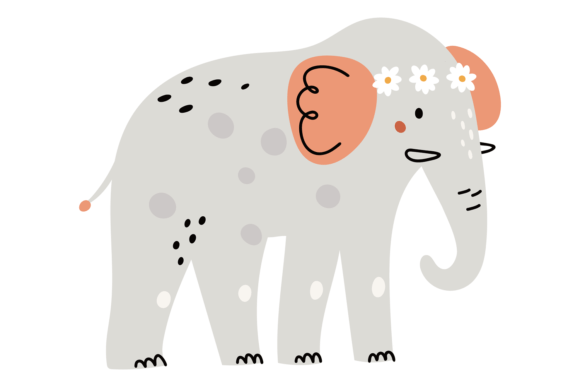 Download Cute Elephant Print. Big Grey Safari Ani - Safari Collection