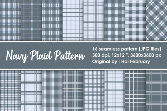 Download Navy Plaid Digital Paper Seamless - Navy plaid digital paper Collection