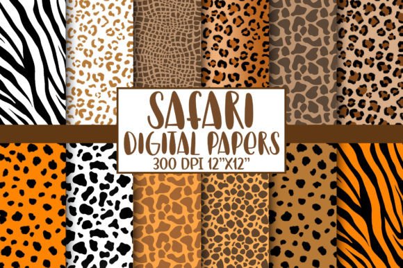 Download Safari Animal Print Digital Papers - Safari Collection