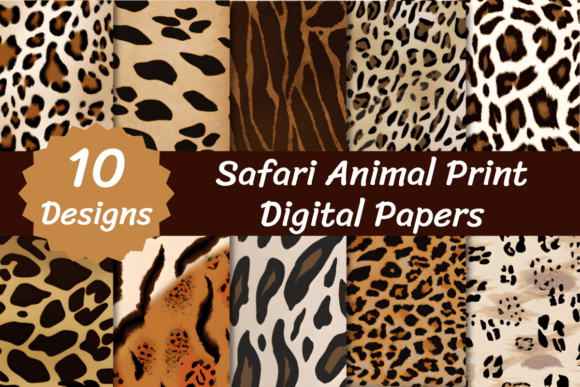 Download Safari Animal Print Digital Papers - Safari Collection