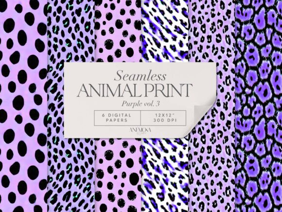 Download Purple Safari Animal Print Paper Pack - Safari Collection
