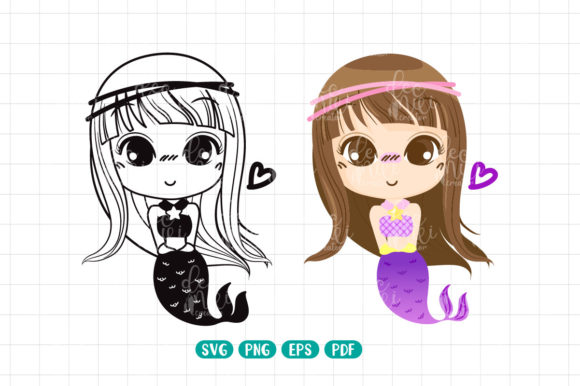 Download Mermaid, Mermaid Clip Art, Digital File - Premium Bundle