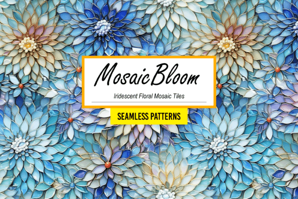 Download Iridescent Floral Mosaic Tiles Pattern - Mosaic Collection
