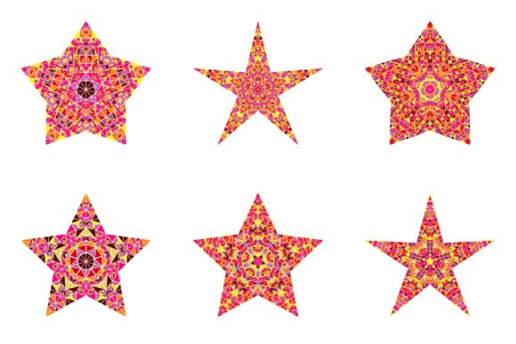 Download Mosaic Ornament Star Logo Template Set - Mosaic Collection