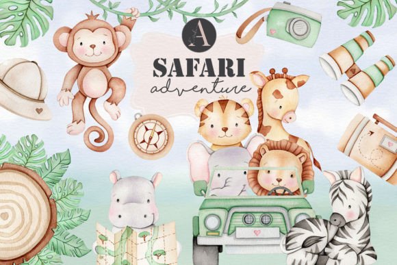 Download Safari Adventure Animals Clipart - Premium Resources