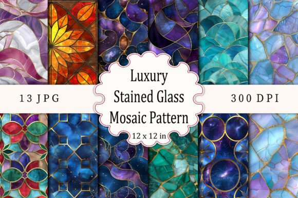 Download Luxury Stained Glass Mosaic Pattern - Mosaic Collection