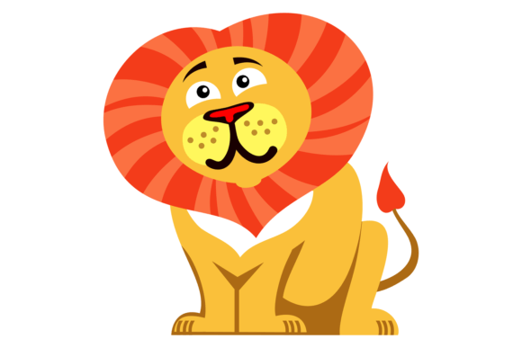 Download Lion Icon. Cartoon Wild Cat. Safari Anim - Safari Collection