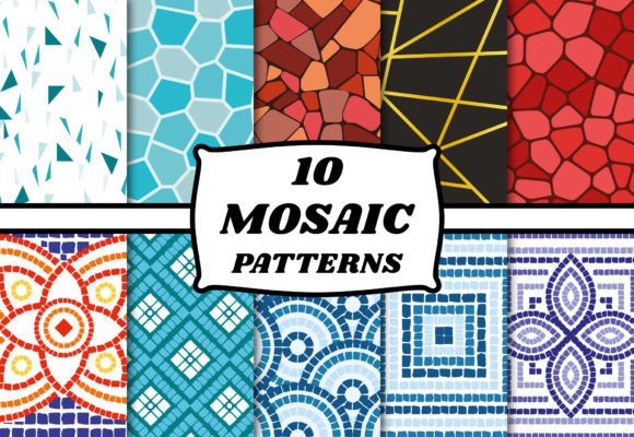 Download Arabic Mosaic Pattern Set Art - Mosaic Collection